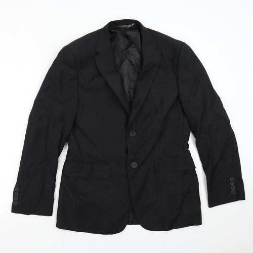 Perry Ellis Mens Black   Jacket Suit Jacket Size 38