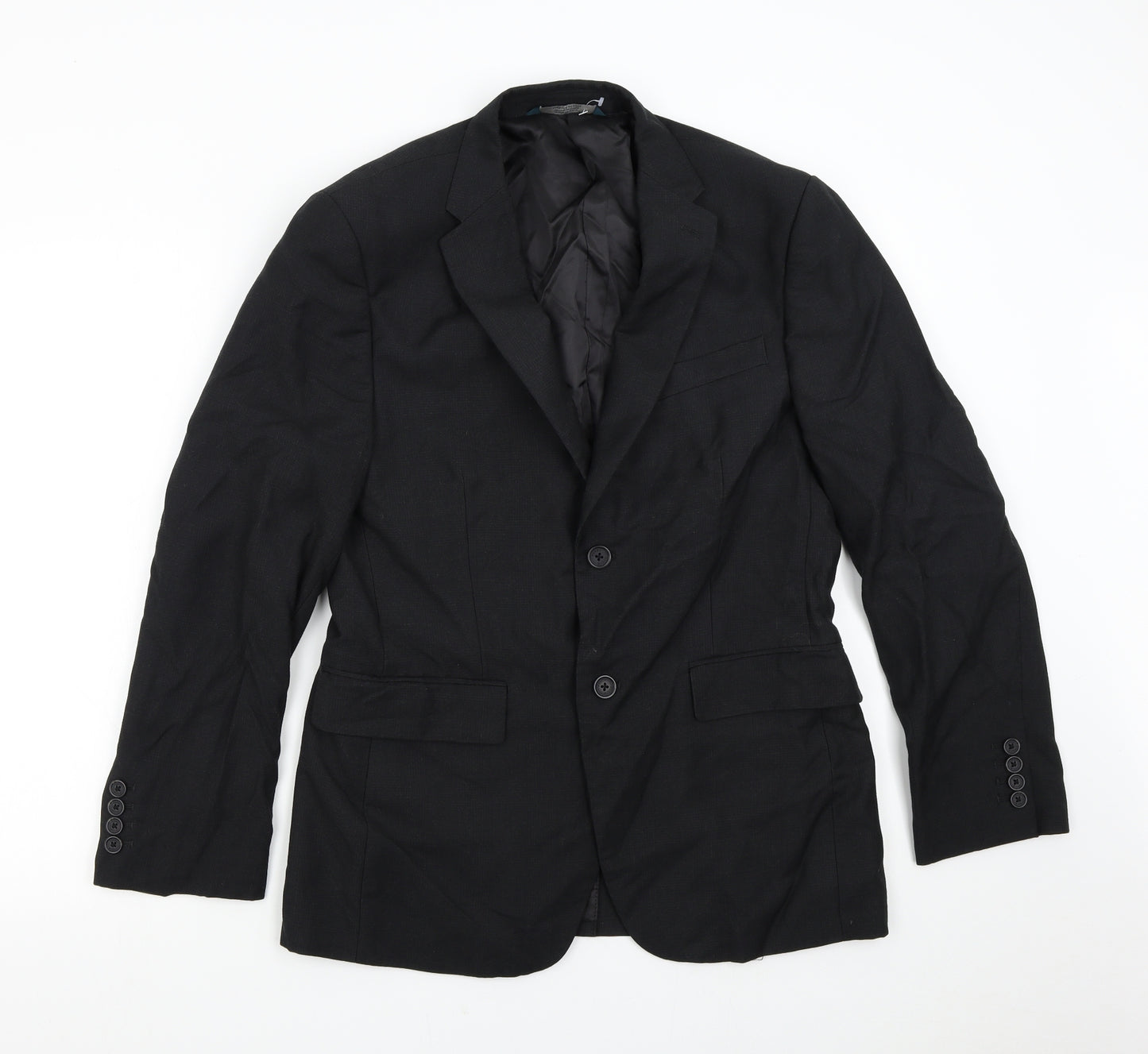 Perry Ellis Mens Black   Jacket Suit Jacket Size 38