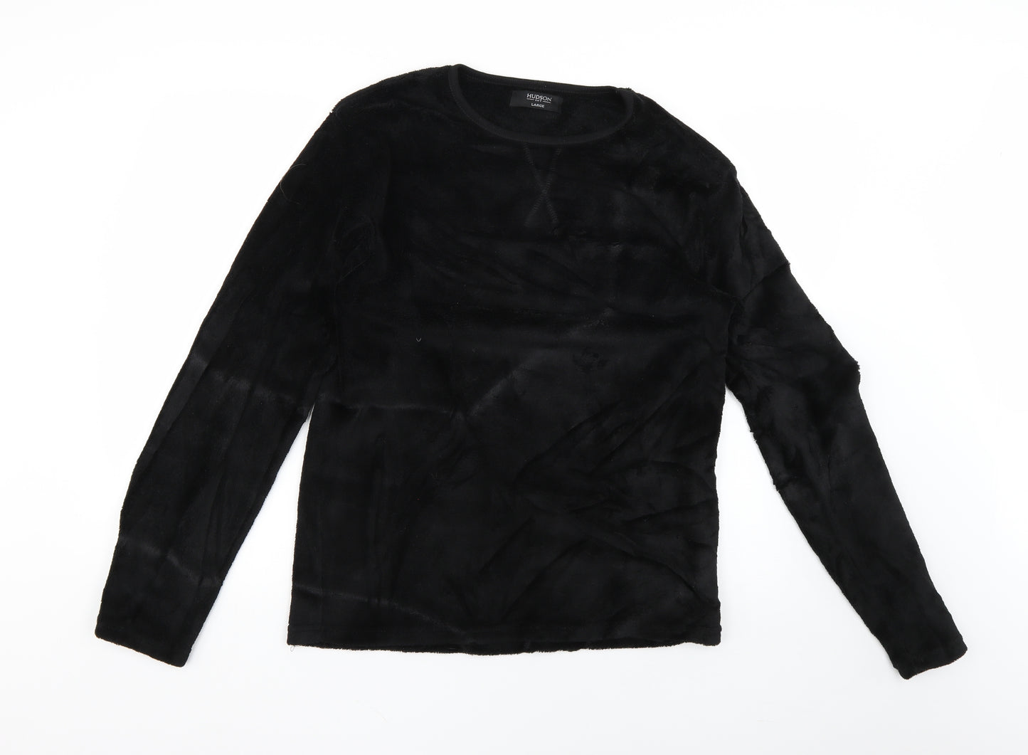Hudson Mens Black   Pullover Jumper Size L