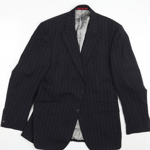 Burton Mens Black Striped  Jacket Blazer Size 40