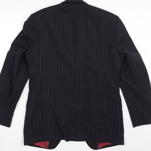 Burton Mens Black Striped  Jacket Blazer Size 40