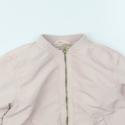 H&M Girls Pink   Basic Coat Coat Size 6-7 Years