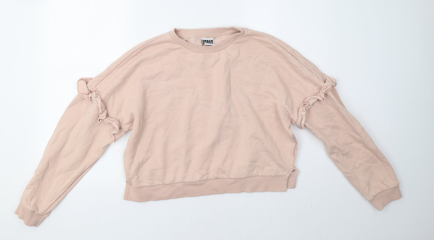 Urban Classics Womens Pink   Pullover Sweatshirt Size M