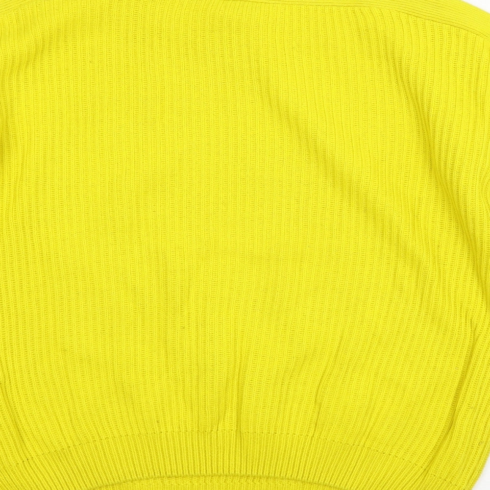 HEINE Womens Yellow  Knit Pullover Jumper Size 8