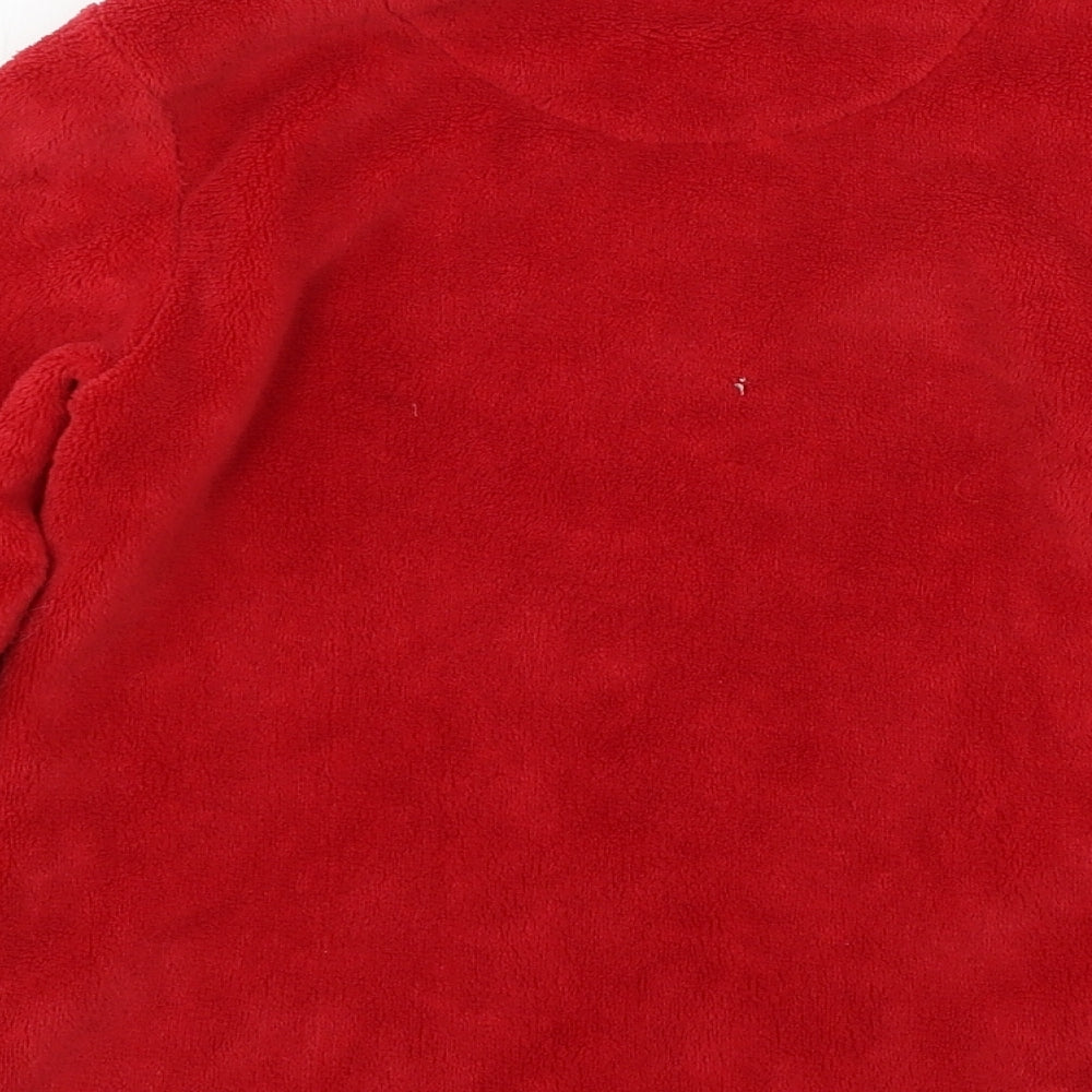 Primark Girls Red Solid Microfibre Top Pyjama Top Size 9-10 Years  - Rudolph