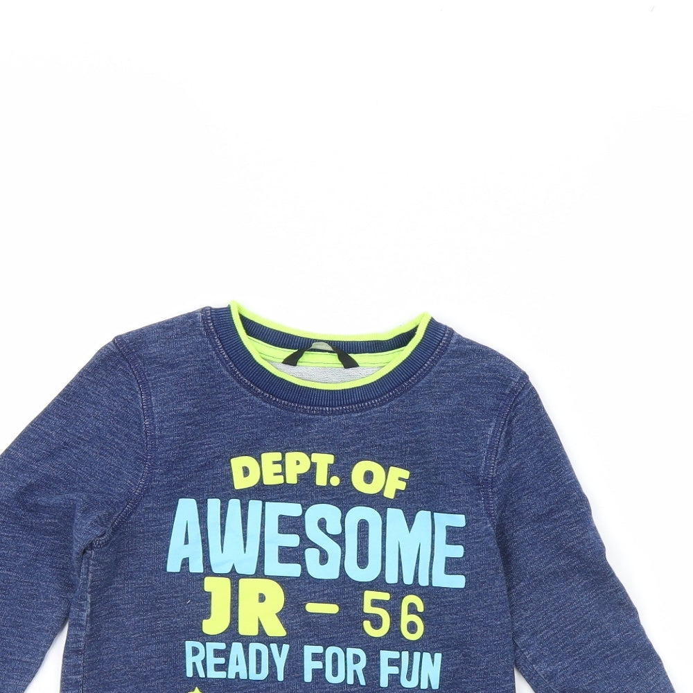 George Boys Blue   Pullover Jumper Size 3 Years