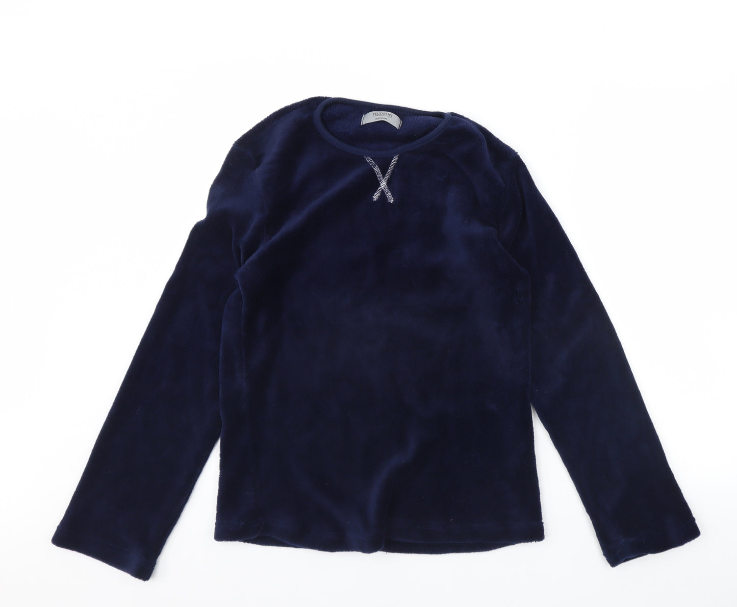 Hudson Womens Blue Solid Fleece Cami Pyjama Top Size M