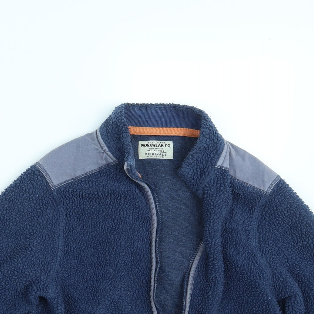 M&S Boys Blue   Full Zip Jumper Size 11-12 Years