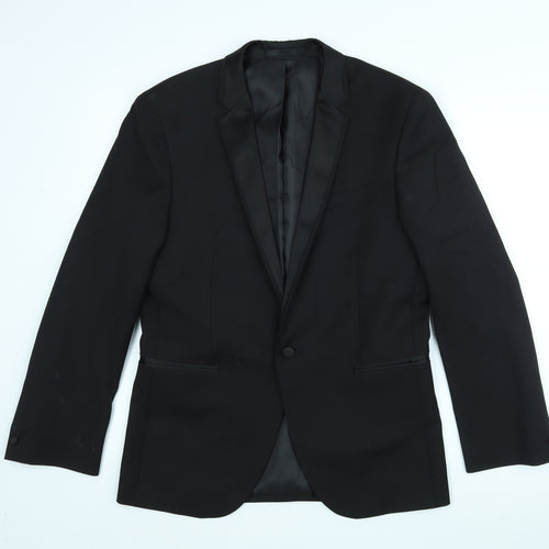 B&W Mens Black   Jacket Suit Jacket