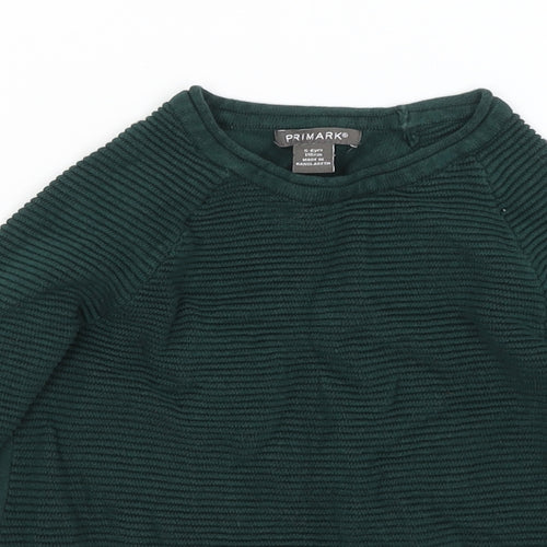 Primark Boys Green   Pullover Jumper Size 5-6 Years