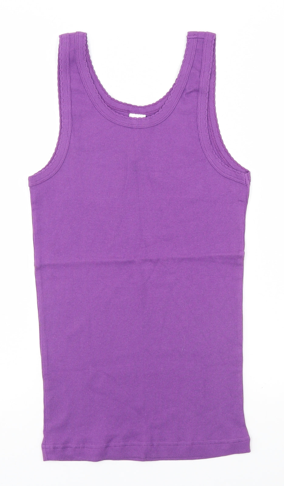 Petite Fleur Womens Purple Striped  Basic Tank Size 12