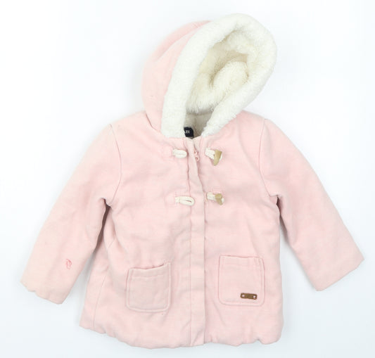 Kiabi Girls Pink   Basic Coat Coat Size 3 Years