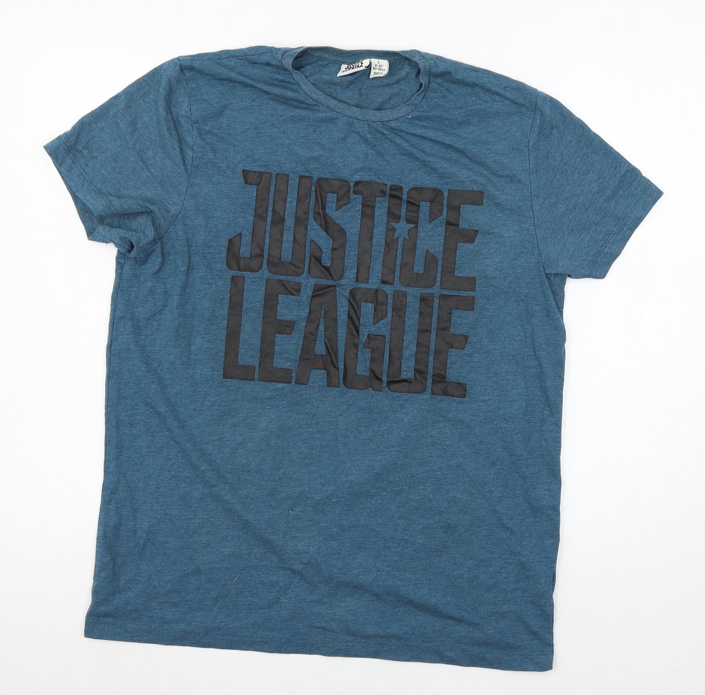 Justice League Mens Blue  Jersey  T-Shirt Size L