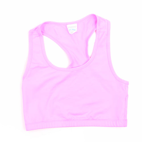 Awdis Womens Pink   Cropped T-Shirt Size M