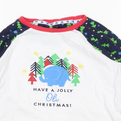 Matalan Boys Multicoloured    Pyjama Top Size 6-7 Years  - Christmas