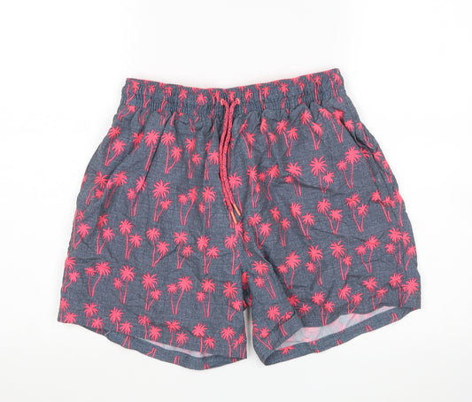 Pep&Co Mens Multicoloured Floral  Sweat Shorts Size M - Swim Shorts