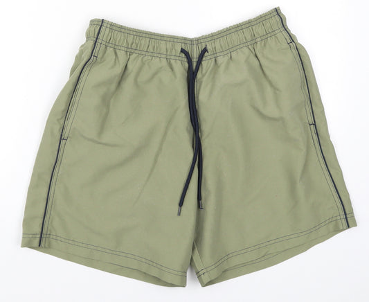 Marks and Spencer Mens Green   Athletic Shorts Size M
