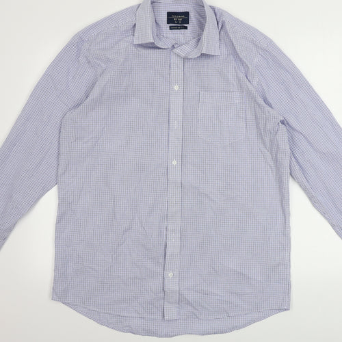 F&F  Mens Blue Check   Dress Shirt Size 15.5