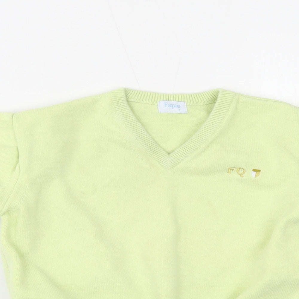 foque Boys Green   Pullover Jumper Size 7 Years