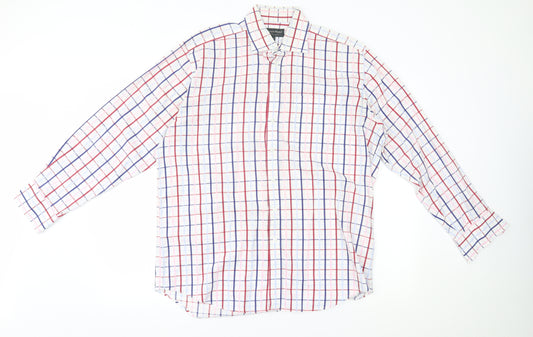 Austin Reed Mens Multicoloured Plaid   Dress Shirt Size 16  -