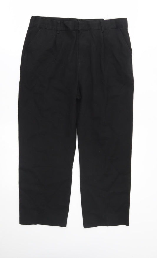 F&F Boys Black   Chino Trousers Size 13-14 Years