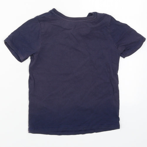 George Boys Blue Solid   Pyjama Top Size 6-7 Years  - Player 2 Game On