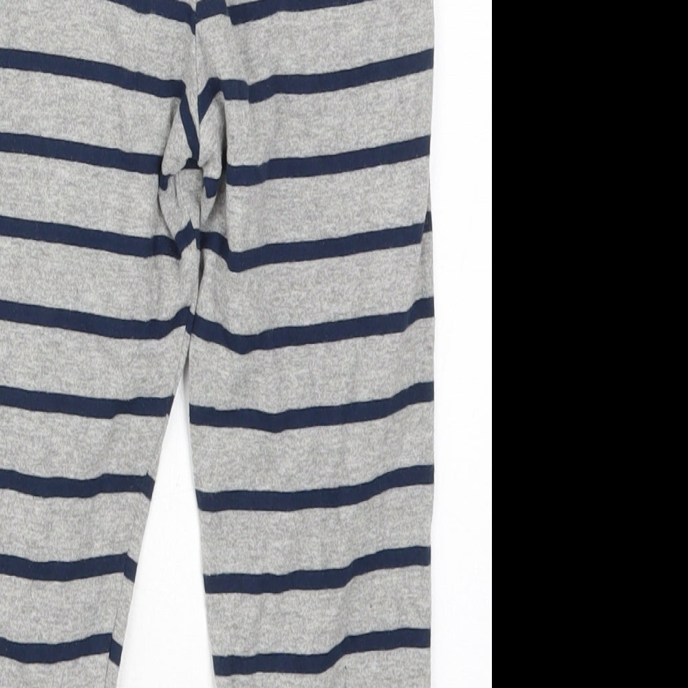 Preworn Boys Grey Striped  Sweatpants Trousers Size 4-5 Years - Pyjama Pants