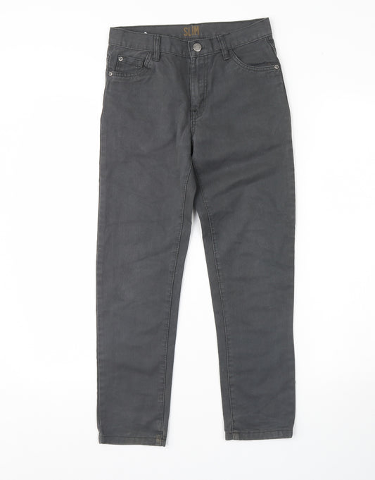 Denim & Co. Boys Grey  Denim Straight Jeans Size 10 Years