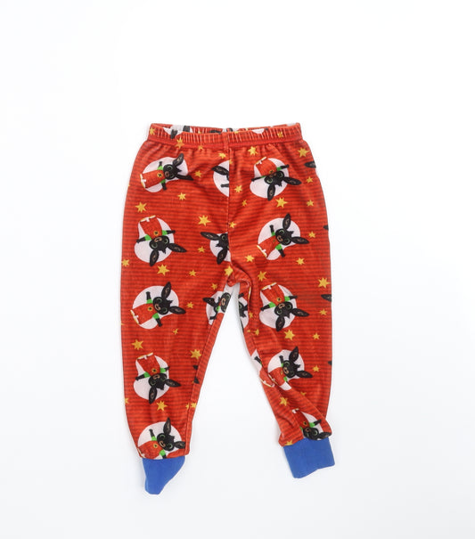 George Boys Red Striped   Pyjama Pants Size 2-3 Years