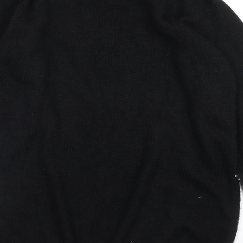 Alfred Dunner Womens Black Argyle/Diamond  Pullover Jumper Size M