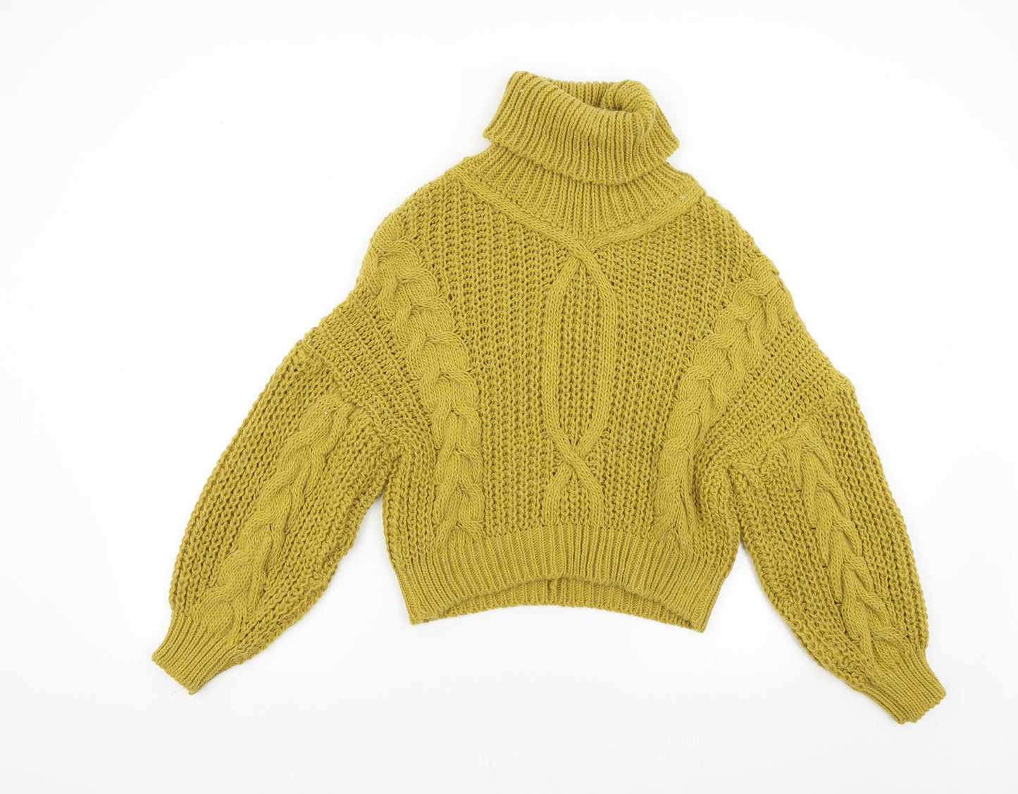 Girls On Film Womens Yellow  Knit Pullover Jumper One Size