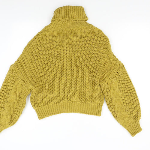 Girls On Film Womens Yellow  Knit Pullover Jumper One Size