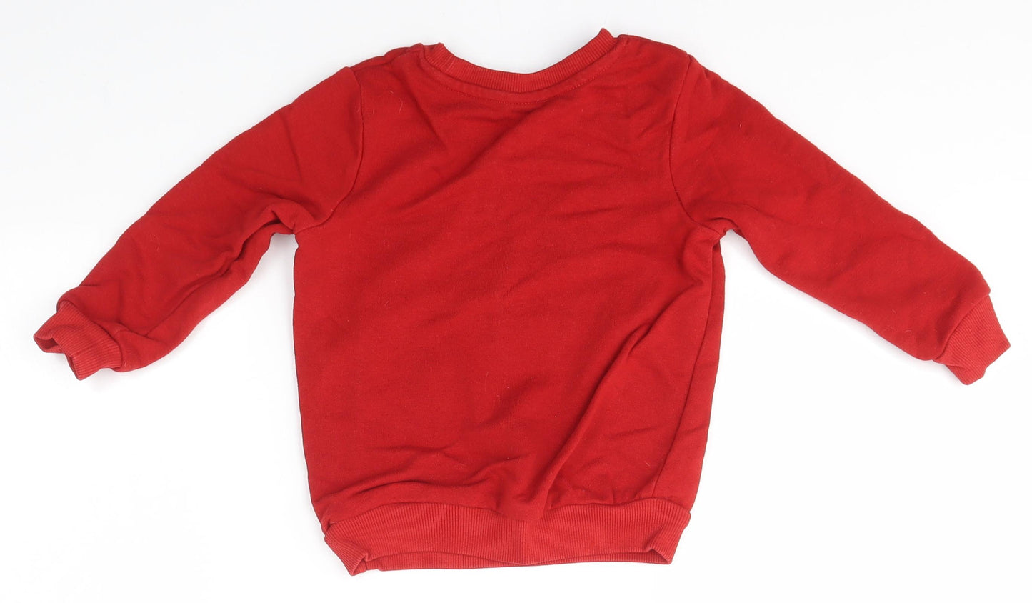 TU Boys Red   Pullover Jumper Size 3 Years  - festive christmas