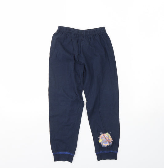 Preworn Boys Blue Solid   Pyjama Pants Size 4 Years  - Spider Man