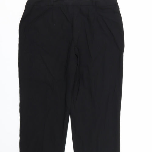 Riviera Womens Black   Cropped Trousers Size 14 L20 in
