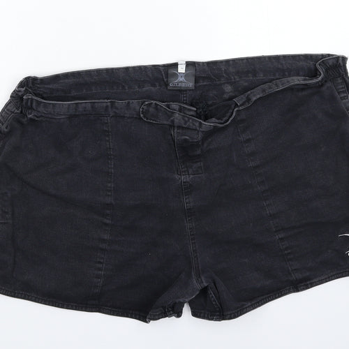 Gilbert Womens Black  Denim Hot Pants Shorts Size 44 in