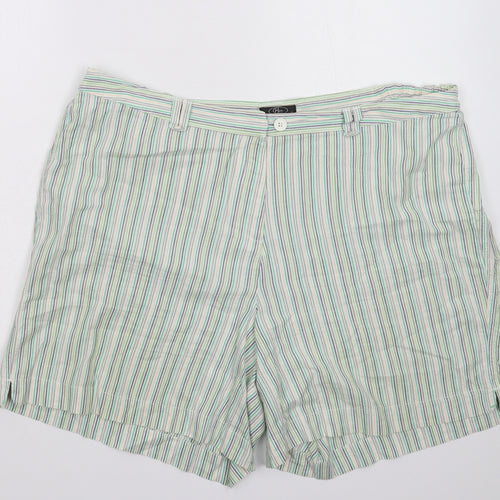 BM Mens Multicoloured Striped  Bermuda Shorts Size L