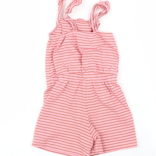 George Girls Pink Striped  Romper One-Piece Size 2 Years