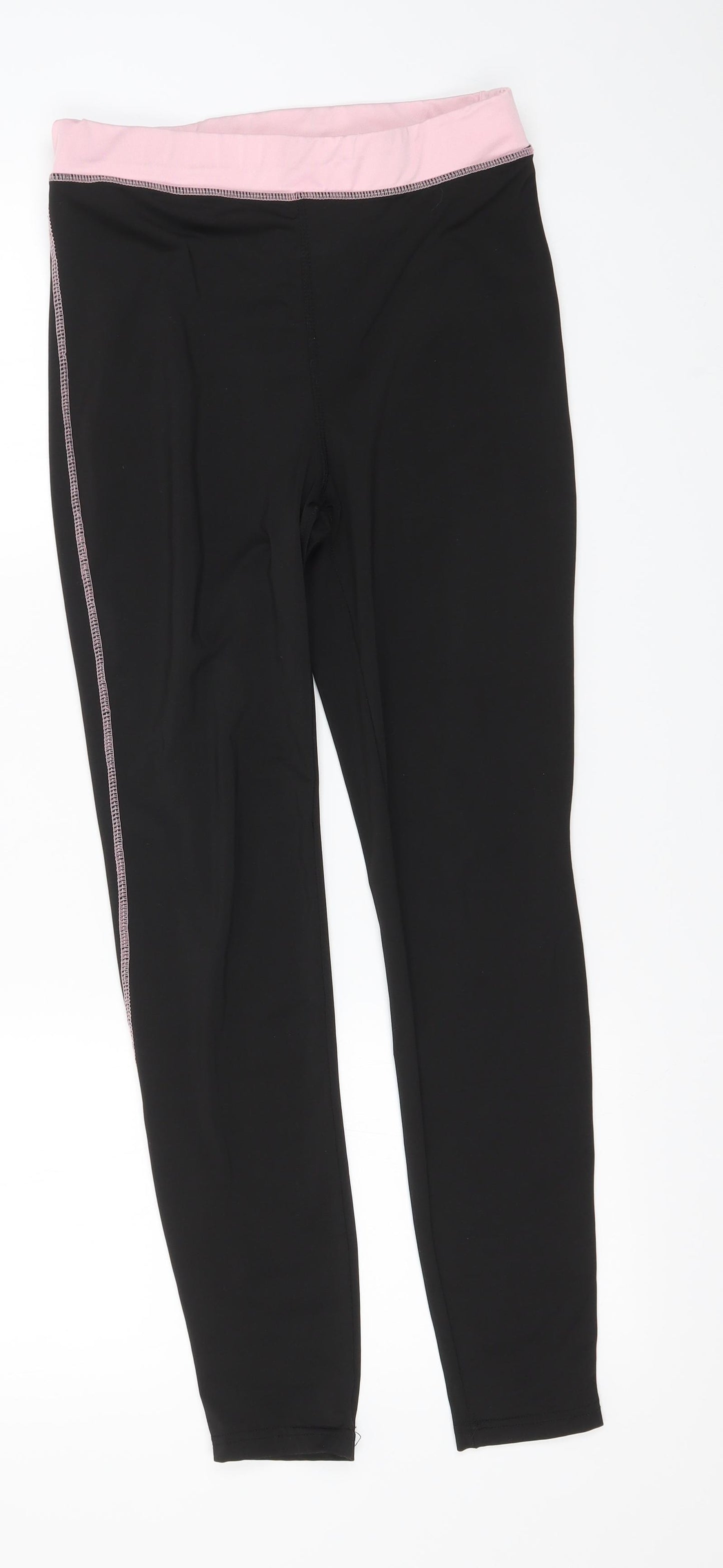 Boohoo Womens Black   Compression Leggings Size M L27.5 in