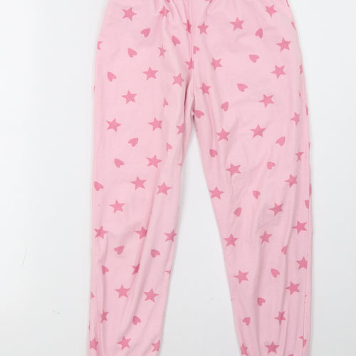 F&F Girls Pink Polka Dot   Pyjama Pants Size 9-10 Years