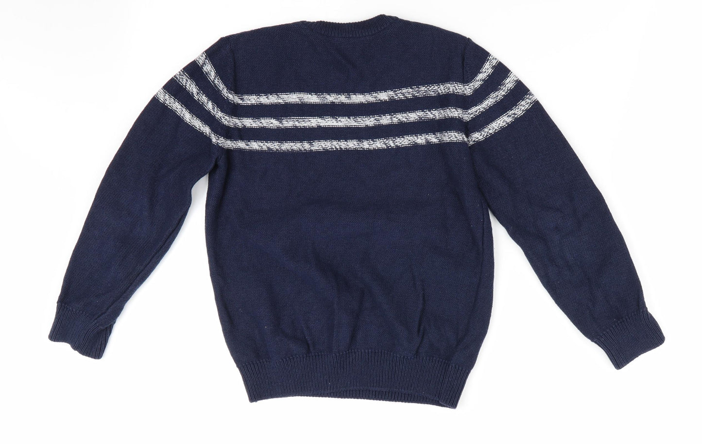 Florence and Fred Boys Blue Striped  Pullover Jumper Size 5-6 Years