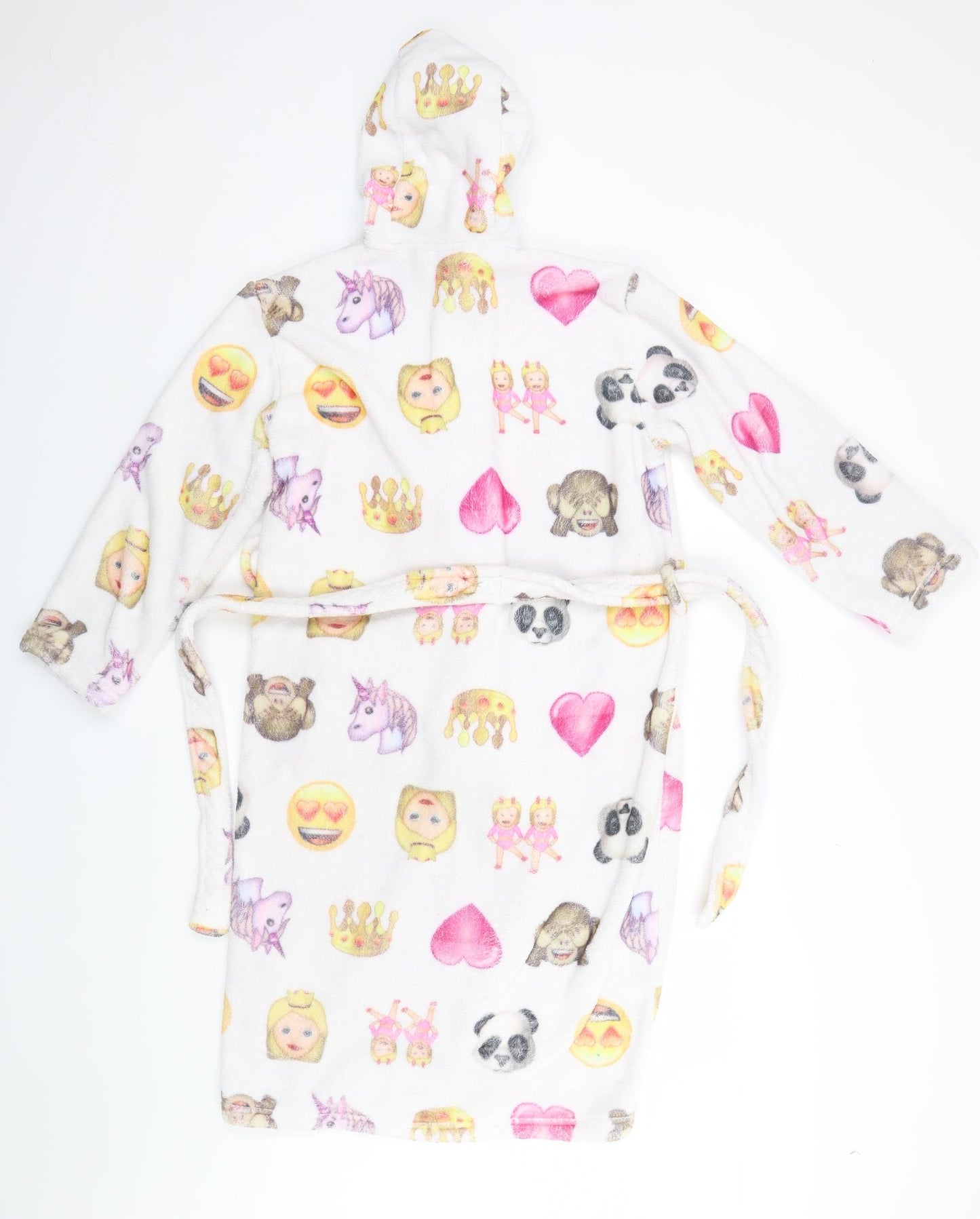 Emoji Girls White Geometric  Top Gown Size 11-12 Years  - Emojis