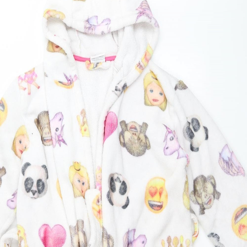 Emoji Girls White Geometric  Top Gown Size 11-12 Years  - Emojis