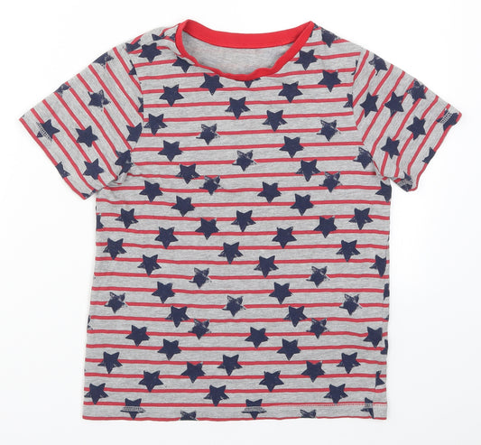 George Boys Multicoloured Striped   Pyjama Top Size 10-11 Years  - Stars and Stripes