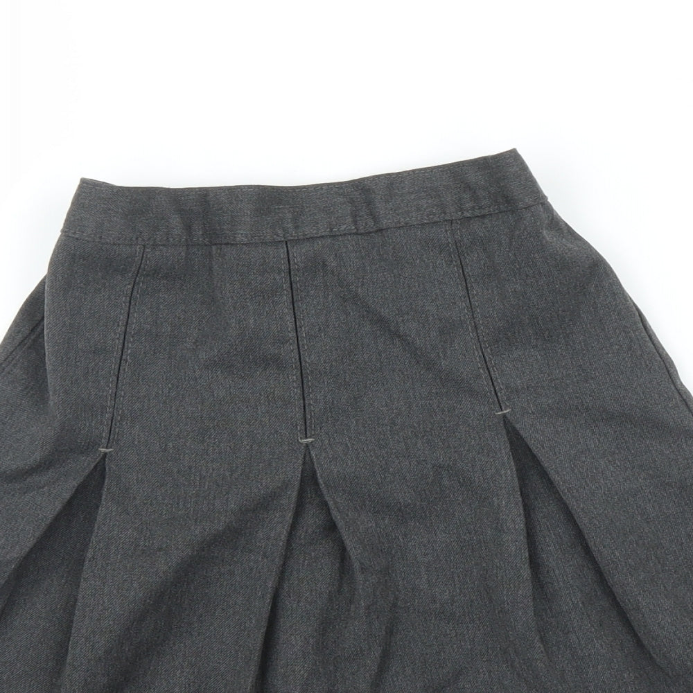 Grey pleated skirt size sale 8