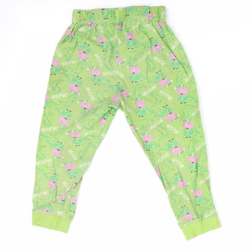 George Girls Green Animal Print   Pyjama Pants Size 2-3 Years  - Peppa Pig George