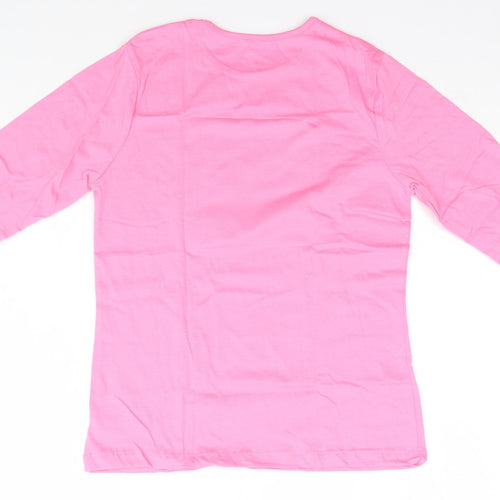 Primark Girls Pink Solid  Top Pyjama Top Size 11-12 Years  - Unicorn, Sparkle while you Sleep