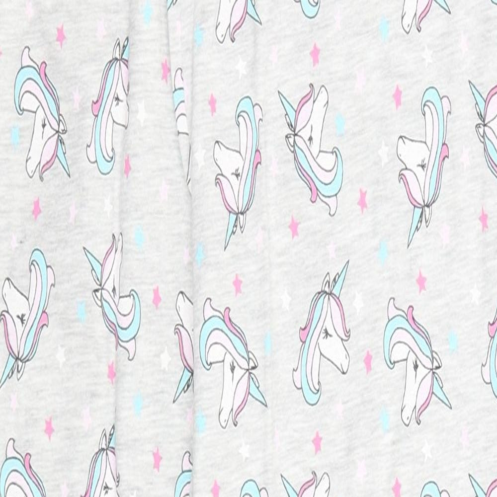 Primark Girls Grey Animal Print   Pyjama Pants Size 11-12 Years  - Unicorn