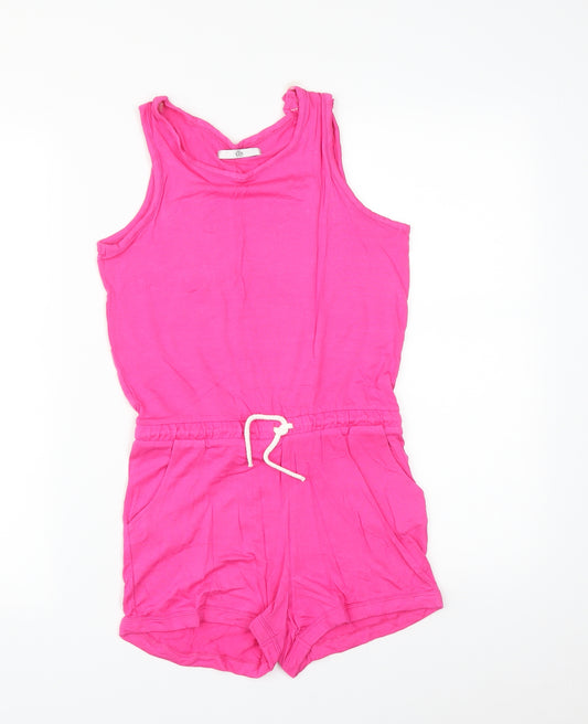 M&S Girls Pink   Playsuit One-Piece Size 10-11 Years