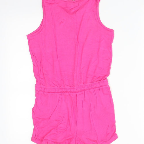 M&S Girls Pink   Playsuit One-Piece Size 10-11 Years
